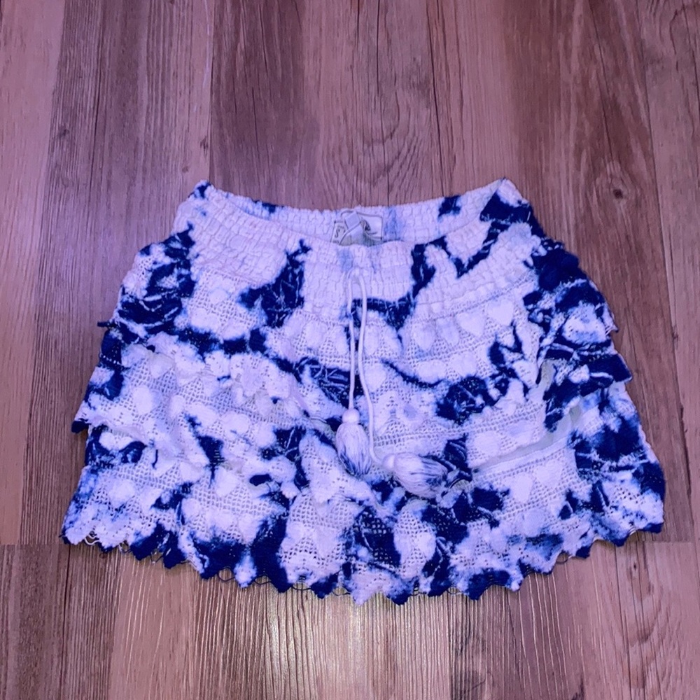 Blue and white shorts